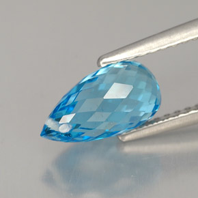 Topaz Gemstone in 10 x 5.4 mm Size for Sale, Topaz Stone in Swiss Blue Color