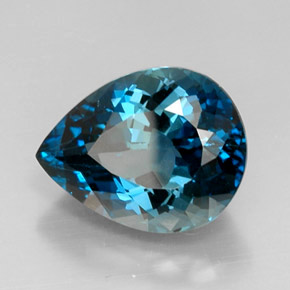 12.93 ct Blue Topaz Stone, Natural Topaz in Pear Facet Shape for Sale