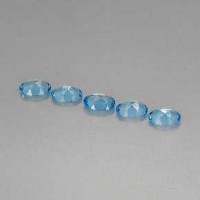 Topaz Gemstone in 7 x 5 mm (calibrated) Size for Sale, Topaz Stone in Swiss Blue Color
