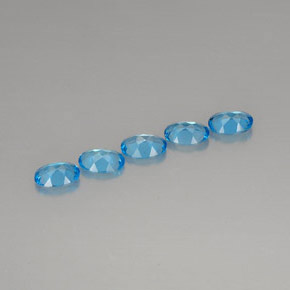 Topaz Gemstone in 7 x 5 mm (calibrated) Size for Sale, Topaz Stone in Swiss Blue Color