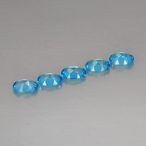 Topaz Gemstone in 7 x 5 mm (calibrated) Size for Sale, Topaz Stone in Swiss Blue Color