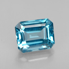 1.94 ct Blue Topaz Gemstone, Topaz Gem in Octagon Facet Shape for Sale.