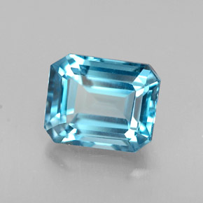 1.94 ct Blue Topaz Stone, Natural Topaz in Octagon Facet Shape for Sale