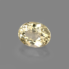 2.33 ct Yellow Topaz Stone, Natural Topaz in Oval Facet Shape for Sale