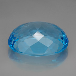 Topaz Gemstone in 37.7 x 28.6 mm Size for Sale, Topaz Stone in Swiss Blue Color