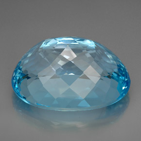 Topaz Gemstone in 41.9 x 29.7 mm Size for Sale, Topaz Stone in Swiss Blue Color