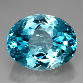164.50 ct Blue Topaz Gemstone, Topaz Gem in Oval Facet Shape for Sale.