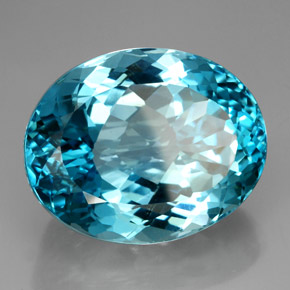 164.50 ct Blue Topaz Stone, Natural Topaz in Oval Facet Shape for Sale