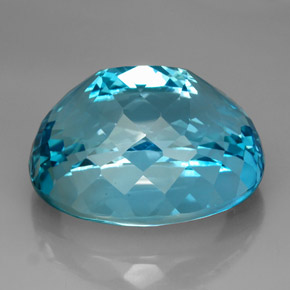 Topaz Gemstone in 34.5 x 27.6 mm Size for Sale, Topaz Stone in Swiss Blue Color