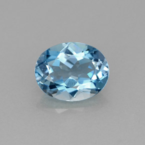 1.91 ct Blue Topaz Gemstone, Topaz Gem in Oval Facet Shape for Sale.