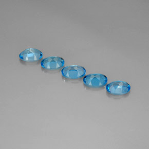 Topaz Gemstone in 7 x 5 mm (calibrated) Size for Sale, Topaz Stone in Swiss Blue Color