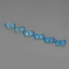 Topaz Gemstone in 7 x 5 mm (calibrated) Size for Sale, Topaz Stone in Swiss Blue Color