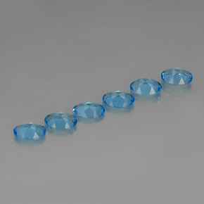 Topaz Gemstone in 7 x 5 mm (calibrated) Size for Sale, Topaz Stone in Swiss Blue Color