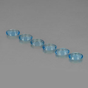 Topaz Gemstone in 7 x 5 mm (calibrated) Size for Sale, Topaz Stone in Swiss Blue Color