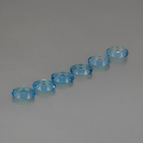 Topaz Gemstone in 7 x 5 mm (calibrated) Size for Sale, Topaz Stone in Swiss Blue Color