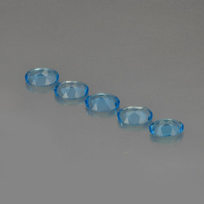 Topaz Gemstone in 7 x 5 mm (calibrated) Size for Sale, Topaz Stone in Swiss Blue Color