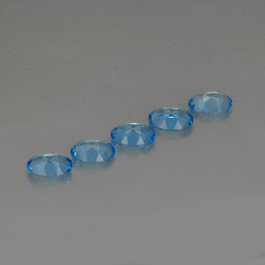 Topaz Gemstone in 7 x 5 mm (calibrated) Size for Sale, Topaz Stone in Swiss Blue Color