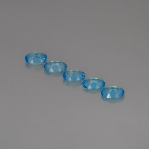 Topaz Gemstone in 7 x 5 mm (calibrated) Size for Sale, Topaz Stone in Swiss Blue Color