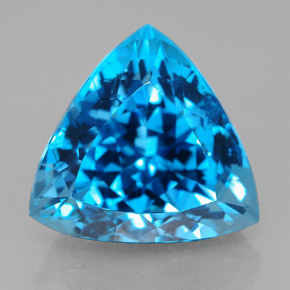 9.40 ct Blue Topaz Gemstone, Topaz Gem in Trillion Facet Shape for Sale.