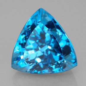 9.40 ct Blue Topaz Stone, Natural Topaz in Trillion Facet Shape for Sale