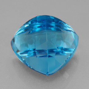 Topaz Gemstone in 12.6 x 12 mm Size for Sale, Topaz Stone in Swiss Blue Color