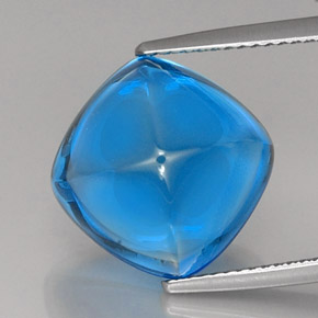 16.56 ct Blue Topaz Gemstone, Topaz Gem in Cushion Cabochon Shape for Sale.