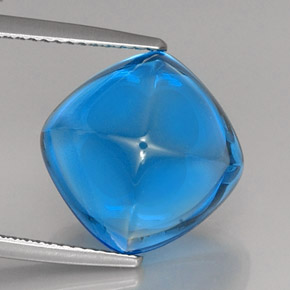 16.56 ct Blue Topaz Stone, Natural Topaz in Cushion Cabochon Shape for Sale