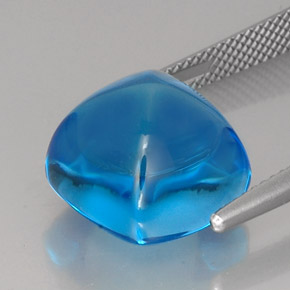 18.82 ct Blue Topaz Gemstone, Topaz Gem in Cushion Cabochon Shape for Sale.