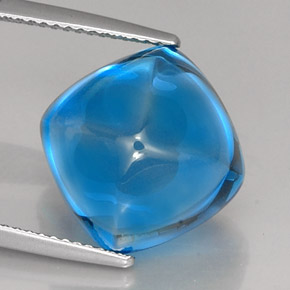 18.82 ct Blue Topaz Stone, Natural Topaz in Cushion Cabochon Shape for Sale