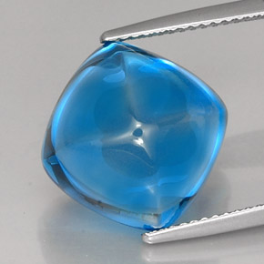 Topaz Gemstone in 13.1 x 13 mm Size for Sale, Topaz Stone in Swiss Blue Color