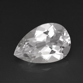 3.63 ct White Topaz Gemstone, Topaz Gem in Pear Facet Shape for Sale.