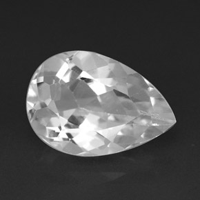 3.92 ct White Topaz Gemstone, Topaz Gem in Pear Facet Shape for Sale.