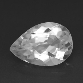 3.92 ct White Topaz Stone, Natural Topaz in Pear Facet Shape for Sale