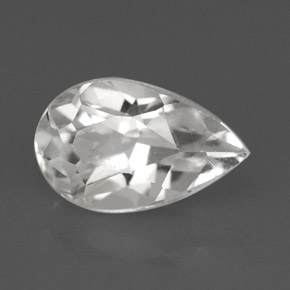 2.36 ct White Topaz Gemstone, Topaz Gem in Pear Facet Shape for Sale.