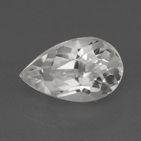 2.36 ct White Topaz Stone, Natural Topaz in Pear Facet Shape for Sale
