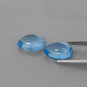 Topaz Gemstone in 10.6 x 8.2 mm Size for Sale, Topaz Stone in Swiss Blue Color