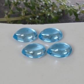 Topaz Gemstones in 10.6 x 8.2 mm Size for Sale, Topaz Stones in Swiss Blue Color