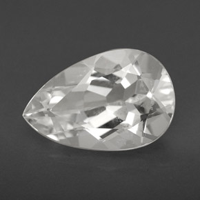 3.49 ct White Topaz Gemstone, Topaz Gem in Pear Facet Shape for Sale.