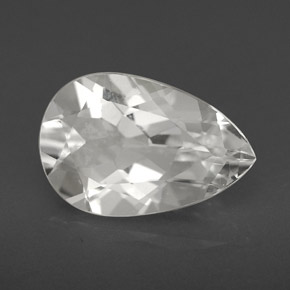 3.49 ct White Topaz Stone, Natural Topaz in Pear Facet Shape for Sale