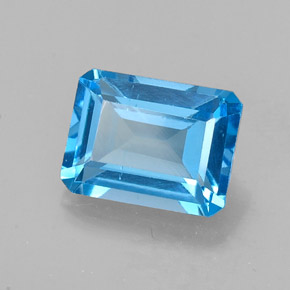 2.18 ct Blue Topaz Stone, Natural Topaz in Octagon Facet Shape for Sale