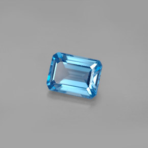 2.06 ct Blue Topaz Stone, Natural Topaz in Octagon Facet Shape for Sale