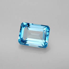 2.18 ct Blue Topaz Stone, Natural Topaz in Octagon Facet Shape for Sale