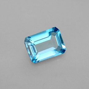 1.73 ct Blue Topaz Stone, Natural Topaz in Octagon Facet Shape for Sale
