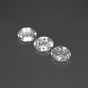 4.62 ct White Topaz Stone, Natural Topaz in Oval Facet Shape for Sale