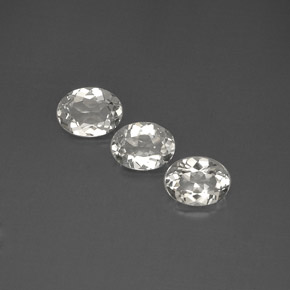 4.52 ct White Topaz Stone, Natural Topaz in Oval Facet Shape for Sale