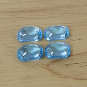 濃い紺碧の青 トパーズ 宝石 - 3.4ct 八角形カボション (ID: 282737)