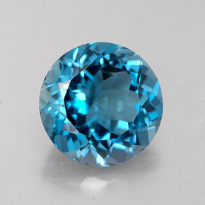 2.33 ct Blue Topaz Gemstone, Topaz Gem in Round Facet Shape for Sale.