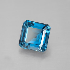 3.26 ct Blue Topaz Stone, Natural Topaz in Octagon Facet Shape for Sale