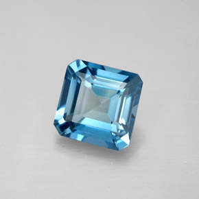 2.83 ct Blue Topaz Stone, Natural Topaz in Octagon Facet Shape for Sale