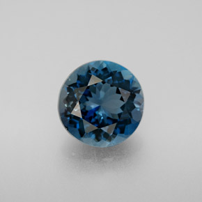 2.94 ct Blue Topaz Gemstone, Topaz Gem in Round Facet Shape for Sale.